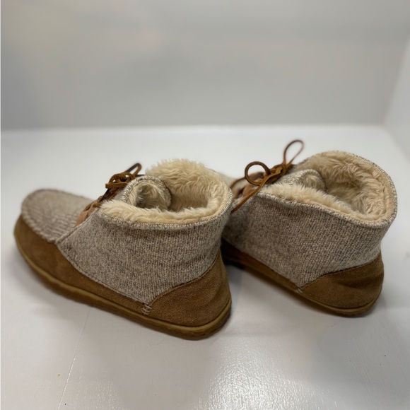 Minnetonka Women’s Knit Moc Toe Ankle Boots Faux Fur Lined Size 6 - Picture 4 of 12
